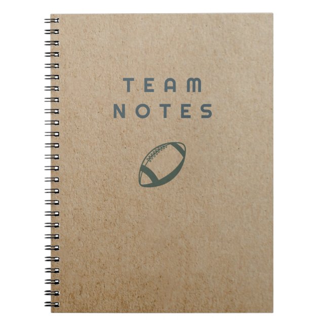 Caderno Espiral Team Notes - Football (Frente)