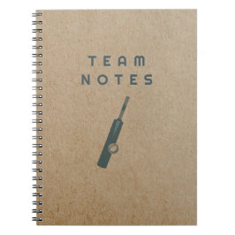 Caderno Espiral Team Notes - for Cricket Coaches, Players & Fans 