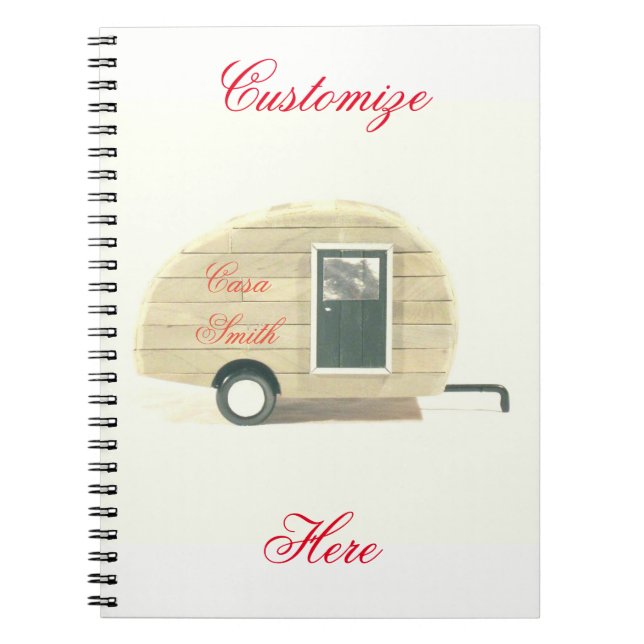 Caderno Espiral teardrop gypsy caravan casa (Frente)