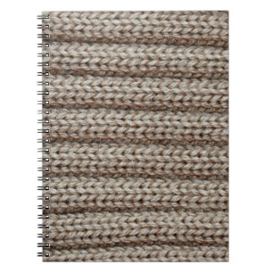 Caderno Espiral Tecido simples, textura castanha.