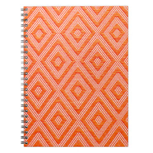 Caderno Espiral Tecido tailandês de artesanato de ouro, seda loca