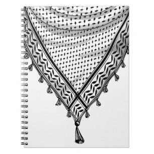 Caderno Espiral Tecido Tradicional do Keffiyeh Scarf Palestino