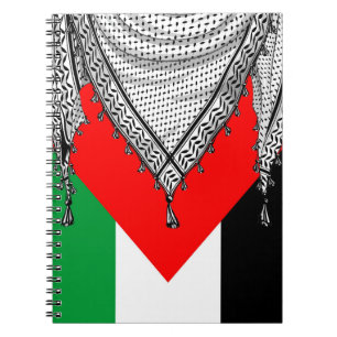 Caderno Espiral Tecido Tradicional do Keffiyeh Scarf Palestino