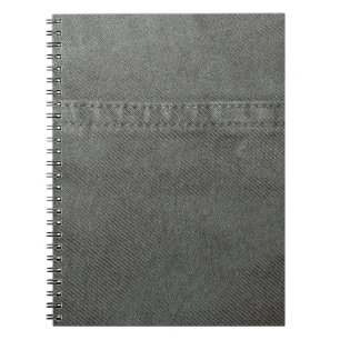 Caderno Espiral tecido verde-escuro com khaki cosido seu clo de co
