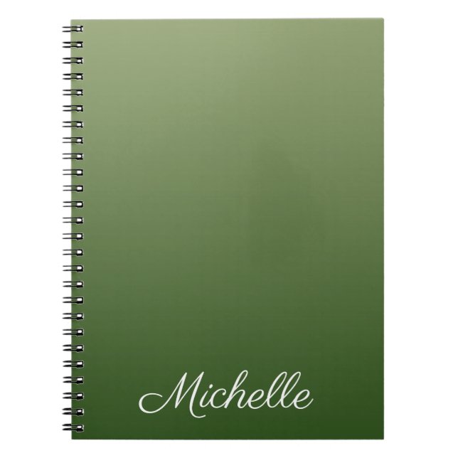 Caderno Espiral Tecla verde personalizada (Frente)