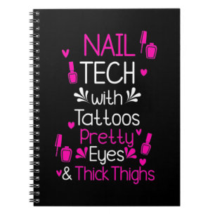 Caderno Espiral Técnico de Unhas Com Tatuagens