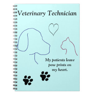 Caderno Espiral Técnico veterinário - a pata imprime em meu