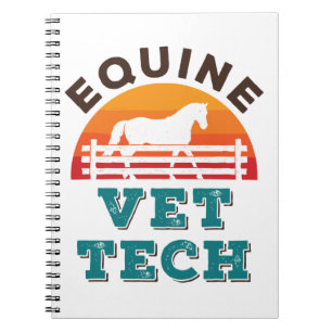 Caderno Espiral Técnico veterinário de equinos Vet Tech Horse Te