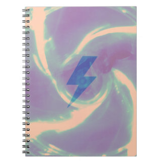 Caderno Espiral Tecnologia azul raio relâmpago