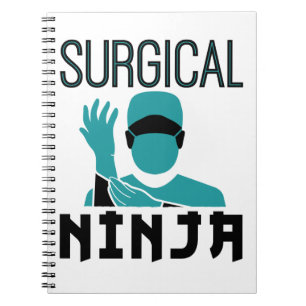 Caderno Espiral Tecnólogo técnico cirúrgico Ninja Scrub