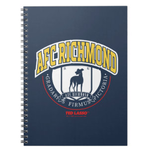 Caderno Espiral Ted Lasso AFC Richmond Crachá do círculo atlétic