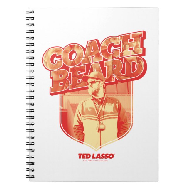 Caderno Espiral Ted Lasso | Crachá de Barba de Treinador (Frente)