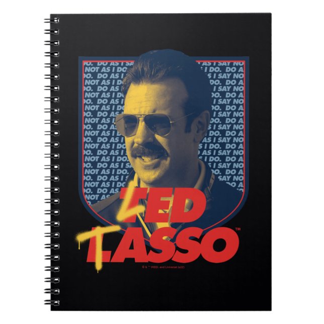 Caderno Espiral Ted Lasso | Crachá de Laço Led (Frente)