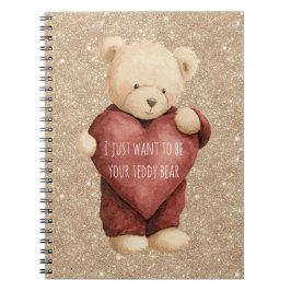 Caderno Espiral Teddy Bear Red Heart