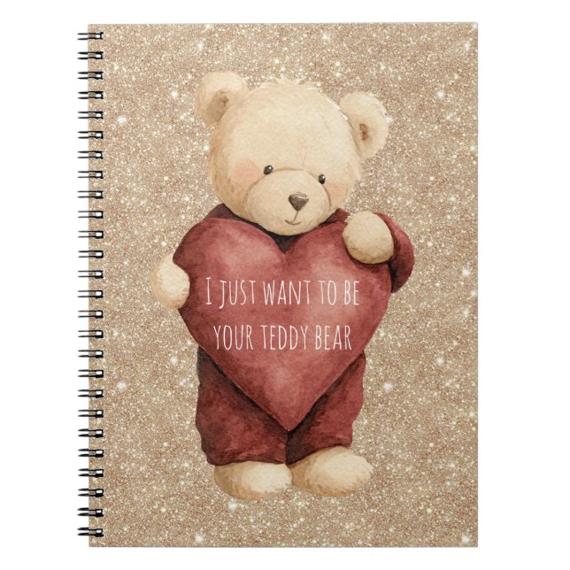 Caderno Espiral Teddy Bear Red Heart (Frente)