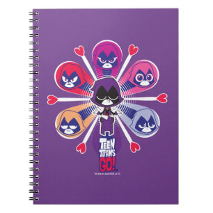 Caderno Espiral Teen Titans Go!   Emoticlones da Raven