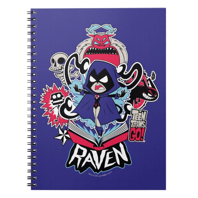 Caderno Espiral Teen Titans Go! | Poderes Demoníacos de Raven Gráf (Frente)