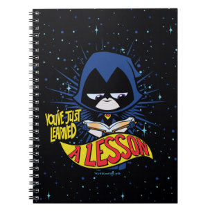 Caderno Espiral Teen Titans Go! Raven "Aprendeu Uma Lição"