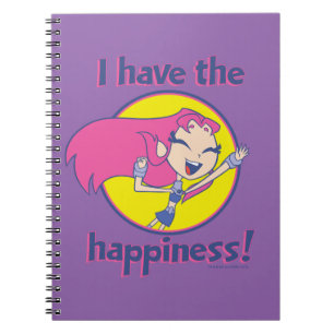 Caderno Espiral Teen Titans Go!   Starfire "Eu Tenho a Felicidade"