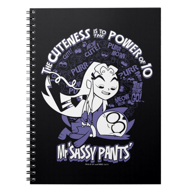 Caderno Espiral Teen Titans Go! | Starfire & Mr Sassy Pants (Frente)