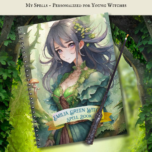 Caderno Espiral Teenage GREEN Witls Book Grimoire