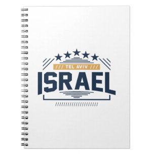 Caderno Espiral Tel Aviv Israel Design de Tipografia Urbana Modern