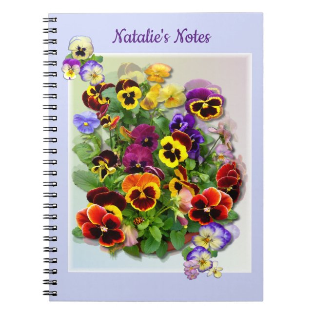 Caderno Espiral Tela Pansy (Frente)