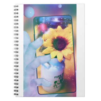 Caderno Espiral Telefone de Girassol