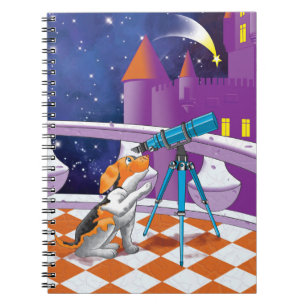 Caderno Espiral telescópio de cães