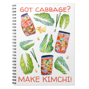 Caderno Espiral Tem Cabbage? Fazer com que Kimchi divirta-se com