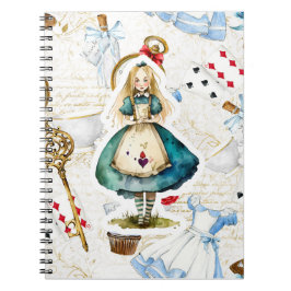 Caderno Espiral Tema Alice No País Das Maravilhas