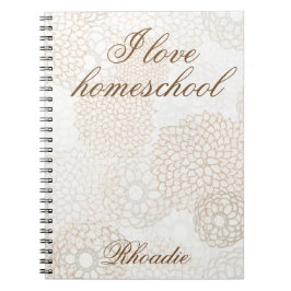 Caderno Espiral Tema de casa impressão floral