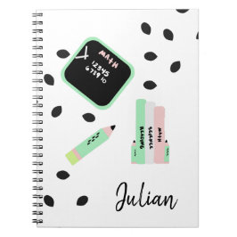 Caderno Espiral Tema de Melancia Nome de Crianças de Volta às Aula