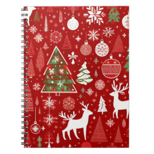 Caderno Espiral Tema de Natal Floco de neve