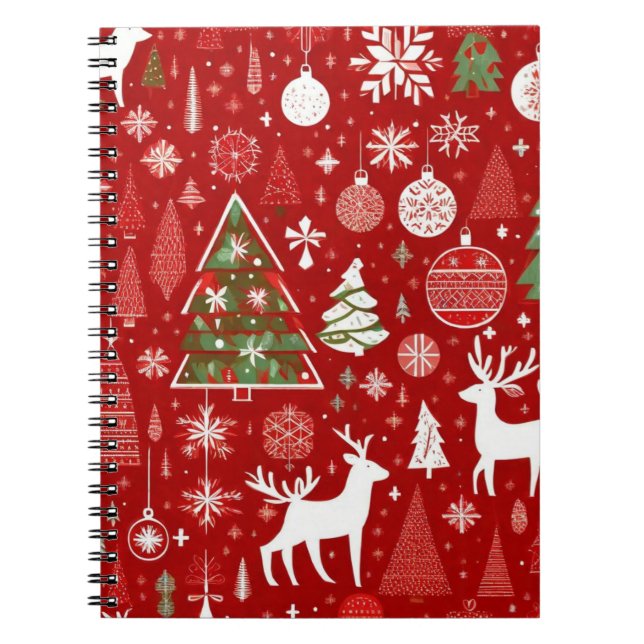 Caderno Espiral Tema de Natal Floco de neve (Frente)