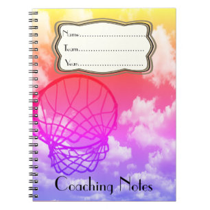 Caderno Espiral Tema de treinamento das notas do Netball