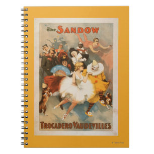 Caderno Espiral Tema do carnaval dos vaudevilles de Sandow