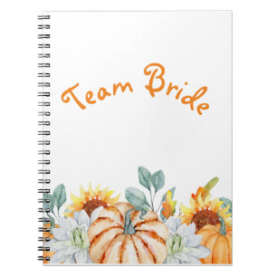 Caderno Espiral Tema do Casamento outono de presentes da Bridesmai