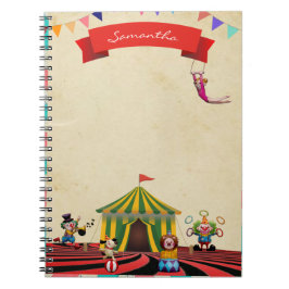 Caderno Espiral Tema do circo