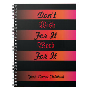Caderno Espiral Tema do Sunset Irritado com faixas pretas