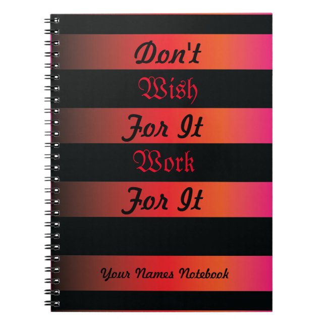 Caderno Espiral Tema do Sunset Irritado com faixas pretas (Frente)