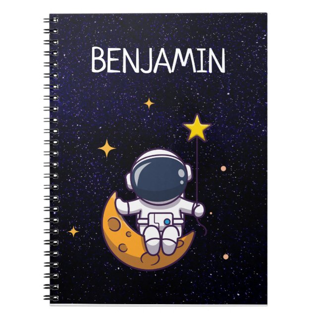 Caderno Espiral Tema Espacial Bonito Qualquer Aniversário 🚀 ✨ (Frente)
