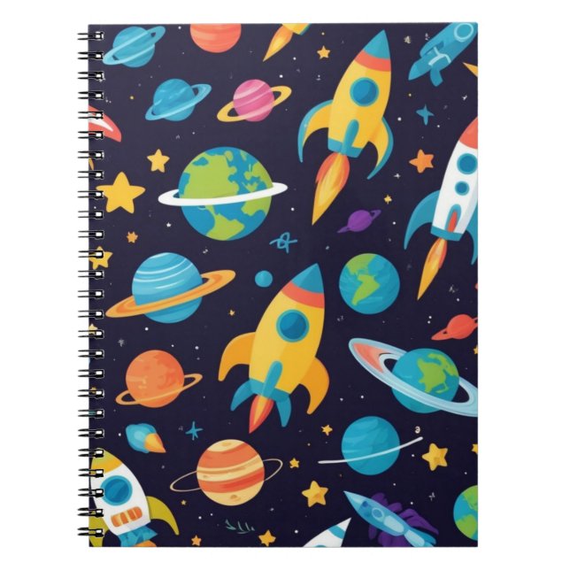 Caderno Espiral Temas de espaço (Frente)