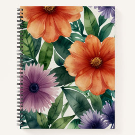 Caderno Espiral Temático de Flores