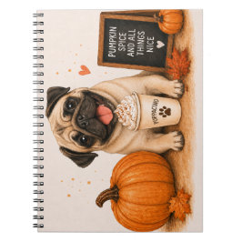 Caderno Espiral Tempero de Abóbora Pug