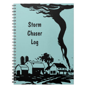 Caderno Espiral Tempestade Chaser Tornado Twister Meteorologia Cli