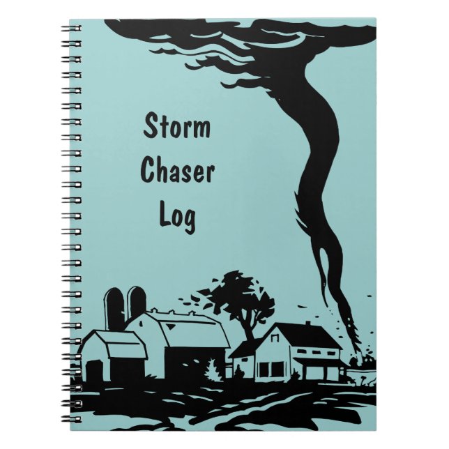 Caderno Espiral Tempestade Chaser Tornado Twister Meteorologia Cli (Frente)