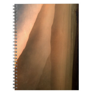 Caderno Espiral Tempestade de areia em dunas de areia do Mesquite,
