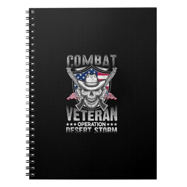 Caderno Espiral tempestade no deserto da operação veterana de comb (Frente)