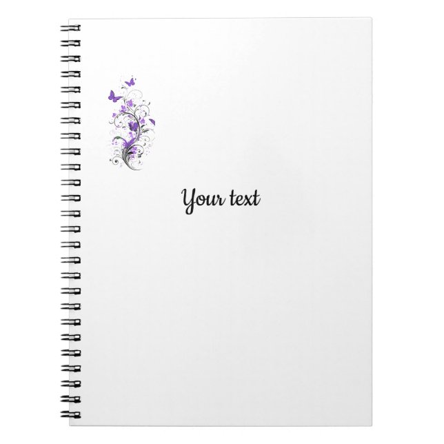 Caderno Espiral Template, add your own text, (Frente)